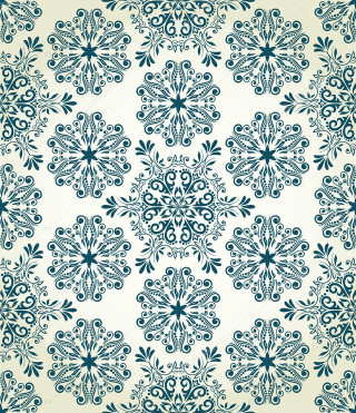 Blue white ornamental pattern silkscreen - ornamental free wallpaper for tablet