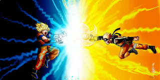 Dragon ball zokue gohan fighting - a scene free wallpaper