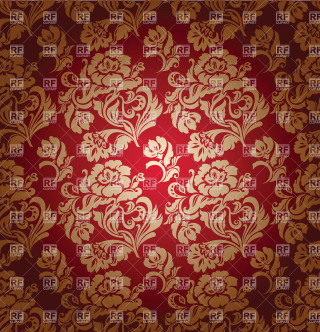 Red gold floral pattern background 2 - the bottom of the image free wallpaper for tablet