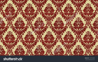 Red beige damask pattern floral - bourgeoi free wallpaper