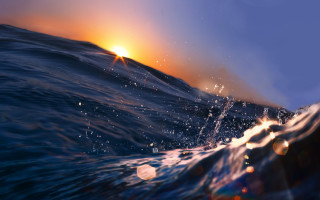 Sunset ocean wave foreground blurry - eric zener free wallpaper