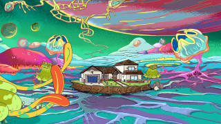 House colorful landscape fish octopus - elizabeth murray free wallpaper