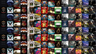 Person cat collage head shoulder - metal free wallpaper