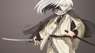 White haired man sword cape - a black cape free wallpaper