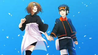 Anime characters holding hands snow 2 - the snow free wallpaper