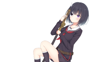 Woman gun sitting ground legs - against free wallpaper for desktop