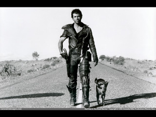 Man dog desert road bird - apocalyptic free wallpaper