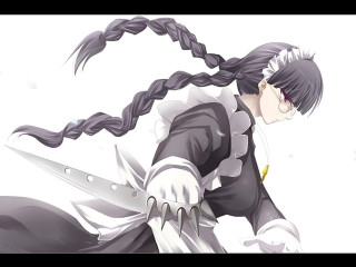 Woman knife braid gothic anime - outfit free wallpaper