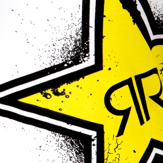 Yellow star paint splatter black - paint free wallpaper for tablet