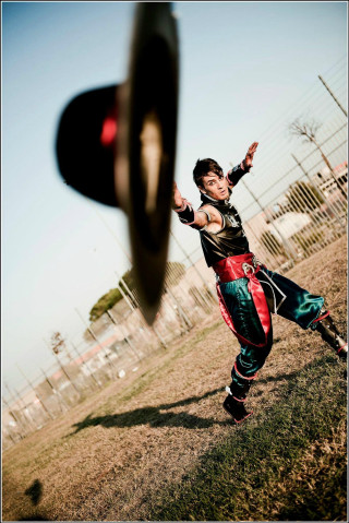 Man black shirt red pants - action painting free wallpaper for mobile