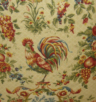 Rooster flowers white background red - flemish free wallpaper for tablet