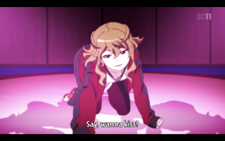 Blonde girl red jacket sitting - a red jacket free wallpaper for desktop