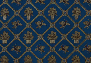 Blue gold wallpaper birds flowers - a diamond pattern free wallpaper