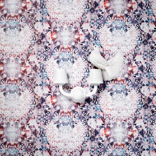 Wall lights wallpaper flowers leaves - maximalist free wallpaper for tablet