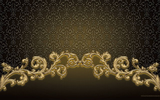 Gold black background decorative border - decorative free wallpaper