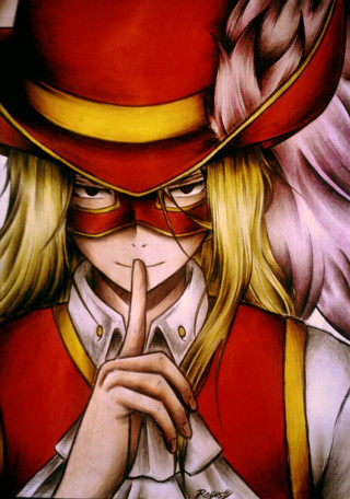 Woman red hat red cape - a painting of a woman free wallpaper for mobile