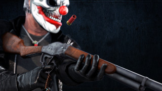 Creepy clown mask man gun - unreal engine 5 quality free wallpaper