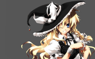 Gothic anime blonde witch hat - hat free wallpaper for desktop