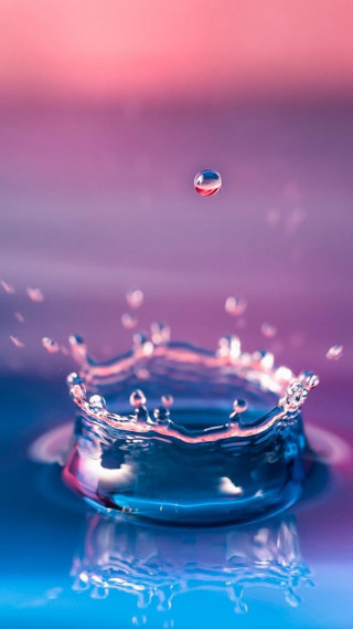 Water droplet blue pink background - anthony s waters free wallpaper for mobile