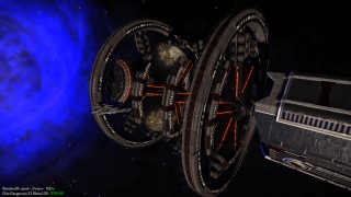 Space station galaxy blue background - atmosphere free wallpaper for desktop