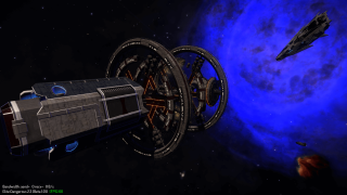 Space station shuttle aurora milkyway 2 - a distant object in the foreground free wallpaper