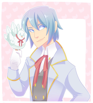 Man blue suit white bird - dr. atl free wallpaper for tablet