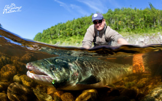 Man water fish hand fish - fisheye len free wallpaper