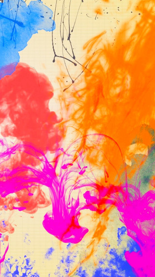 Colorful painting white background black - color free wallpaper for mobile