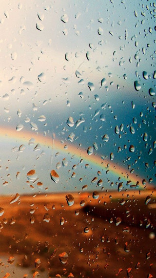 Rainbow rain covered window background - dennis ashbaugh free wallpaper for mobile
