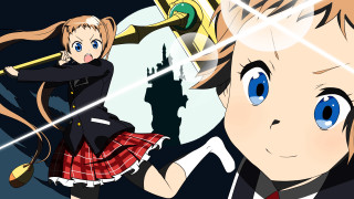 Anime characters blue eyes long - a black shirt free wallpaper