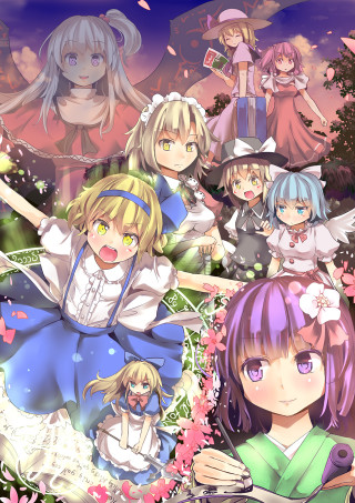 Anime girls long hair hats 8 - a detailed drawing free wallpaper for mobile