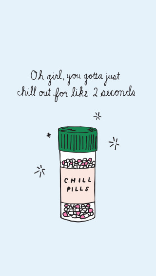 Pill bottle drawing message artwork - a stipple free wallpaper for mobile