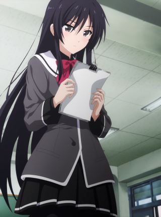 Girl school uniform holding paper - a piece of paper free wallpaper