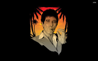 Man smoking cigarette sunset palm - a man smoking free wallpaper for desktop