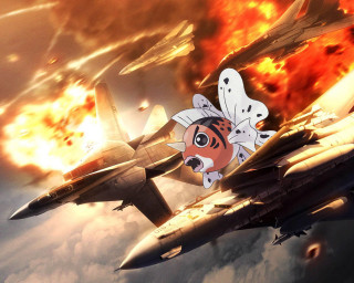 Fighter plane tiger fireball pilot - sakimichan free wallpaper