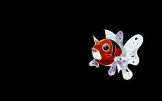 Red white fish gold crown - fish free wallpaper