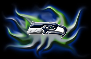 Seattle football logo blue green 2 - a digital rendering free wallpaper for desktop