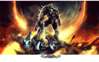 Sci fi character rock flames - flame free wallpaper