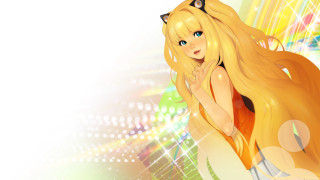 Girl long hair cat ears 2 - long hair and a cat ears free wallpaper
