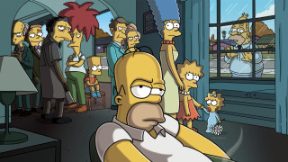 Cartoon man simpsons characters watching - edi rama free wallpaper