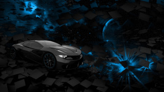 Car dark blue starburst background - a dark free wallpaper