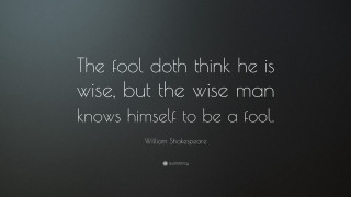 Fool thinks wise quote image - he free wallpaper