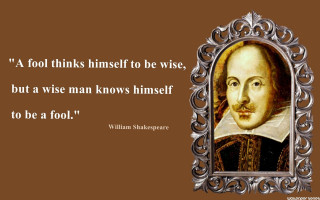 Fool thinks wise shakespeare quote - a cross stitch free wallpaper