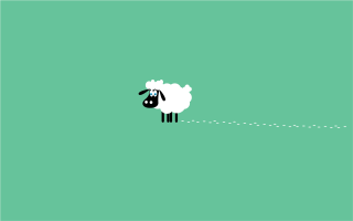 Sheep walking green field black - david begbie free wallpaper