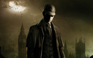 Man trench coat hat clock - a clock tower free wallpaper