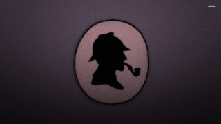 Silhouette man pipe hat hand - mysterious free wallpaper