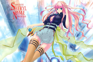 Pink hair girl sword ribbon - a yellow ribbon free wallpaper