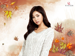 Woman white sweater autumn leaves - a white sweater free wallpaper