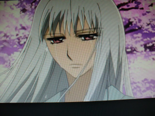 Anime girl white hair red 15 - red eye free wallpaper