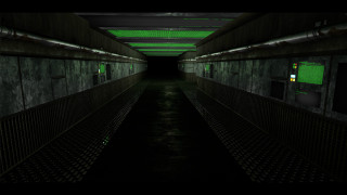 Dark tunnel green light end - a dark tunnel free wallpaper